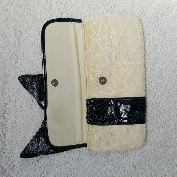 Lace & Leather Clutch - Picture 3 of 5
